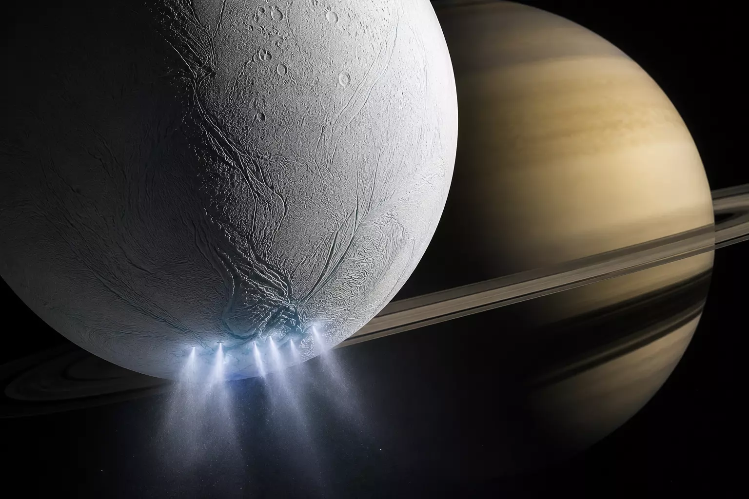 Данные Cassini подтвердили наличие условий для возможной жизни в океане Энцелада