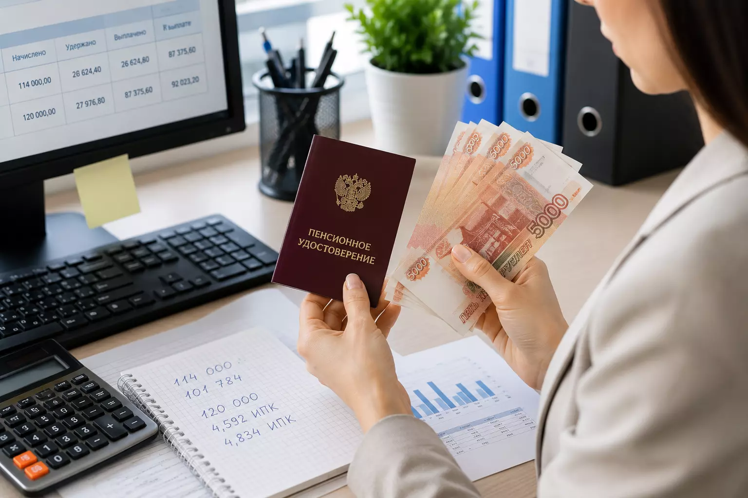 При зарплате 120 тыс. рублей россияне получат 4,834 пенсионного балла за год